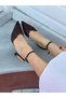 Brown Lace (Vusuel) Women's Stiletto with Embroidered Back Strap Detail - 6