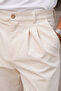 Xcedy Premium Men's High Waist Pleated Baggy Pants Comfortable Wide Cut Draped C358 Beige - 3