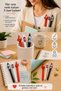 Healthcare Staff Collection Comfortable Writing Flexible Grip Black White Red Color Pen Set of Three - 3
