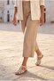 Women's Genuine Leather Ankle Strap Buckle Closed Front Casual Sandals Yenzar Ecru - 4