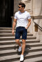 Men's Denim Shorts Slim Fit Jean Shorts - C342 - 7