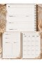 A5 Spiral Linen Undated Planner Agenda Red Color Infinity Planner Fountain Pen Compatible - 3