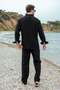 Black Relaxed Fit Linen Men's Shirt and Trousers Set E7362 - 4