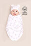 100% Cotton Swaddle Blanket for 0-3 Months Baby, Velcro Fastening, Soft Combed Cotton Fabric, Breathable Fabric - 7