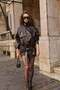 Brown Faux Leather Belted Trench Coat