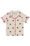 Strawberry Patterned Shorts Pajama Set for 2-5 Years Old - Ivory - 2