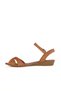 Tan Dark Leather Women's Sandals 01Wn3808 - 3