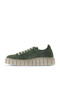 Khaki Suede Women's Wedge Heeled Sneakers 01Wt3401 - 4