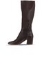 Brown Leather Women's Heeled Boots 01Wr5104 - 3