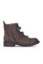 Shoes Brown Nubuck Women's Flat Boots 01Wm1700