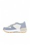 Blue White Leather-Suede Women's Sports Shoes 01Wa8300 - 3