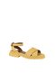 Yellow Leather Women's Wedge Heeled Sandals 01Wy5508 - 3