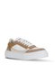 Beige White Multi Leather Women's Sports Shoes 16Wa8204 - 2