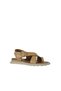 Beige Leather Women's Flip Flops Sandals 01Wy5408 - 3