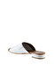 White Leather Women's Flat Slippers 01Wu3100 - 5
