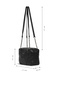 Black Leather Women's Crossbody Bag - 3