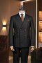Exclusive striped double-breasted suit black - 3