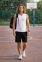 Elastic Waist Fleto Pocketed Comfortable Cut Casual Men's Sports Shorts Black - 4
