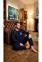 100% Cotton Single Jersey Men's Plus Size Pajama Set 915 - 5