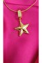 1St Class Steel Does Not Blacken Zircon Stone Star Figured Gold Necklace - 3