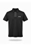 Polo Neck Combed Cotton T-Shirt Black - 2