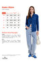 Women's Slim Fit Slim-Fitting Long-Sleeved Basic Shirt with Hidden Button Detail in Navy Blue - 4