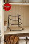Cabinet Shelf Organizer | Black Pan Rack Metal Kitchen Pot Stand Organizer - 5