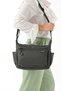Sn 6001 Women's Shoulder Bag Handbag Water Resistant Parshut Fabric Dark Gray - 2