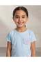 Girls Blue Applique T-Shirt - 4