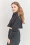 x Cardi B Women Sportswear Fit Hooded Outdoor Crop Sweatshirt, Black - 4
