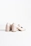 Beige leather women's high heeled shoe tr02ms02d - 6