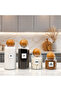 Wooden Ball Lid Glass Salt Tea Turkish Coffee Sugar Storage Jar Set with Label Gift - 3