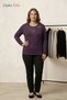 Women's Plum Double Gonca Pattern Collar Embroidered, Stoned Mother Combed Cotton Blouse - 3