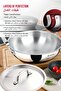 TriPro 26cm 3.95L Tri-Ply Stainless Steel Deep Stir-Fry Pan Lid Induction Gas - 3