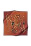 100% twill silk ribbon and chain patterned taba colored 90x90 scarf sewing method: hand stitching - 4