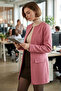 Women's Dust Rose Seamed Long Jacket ARM-26K001017 - 2