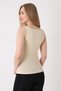 100% Cotton Women's Skin Color Thick Strap Tank Top - 3