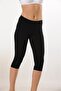 3-Piece Women's Cotton Black Knee-Length Capri Leggings & Comfortable Texture - 8