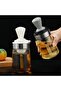 2-in-1 Oil Dispenser with Silicone Brush, 350ml Glass Vinegar Container for Cooking BBQ, Black - 6