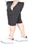 Mode XL Large Size Men's Capri Side Pocket Muline 20501 Black - 4