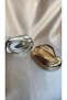 Women's Gold Metal Clutch Bag with Accessory for Special Occasions, Evening Dress Portfolio Clutch Bag - 4