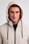 Men's Seasonal Fur Lined Hooded Water Repellent Windproof Raincoat with Zipper Pockets - 3