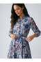 Women's Blue Chiffon Dress – with Straps and Cotton Lining Detail |   Comfortable Fit |   Suitable for Four Seasons - 3