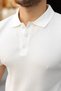 Men's Knitted Textured Buttoned Polo Collar T-Shirt - 2