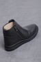 Anne Boots Genuine Leather Double Zipper Black Non-Slip Rubber Sole - 2