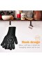 Long Silicone Oven Mitts,Washable,Heat Resistant BBQ Grill Gloves,High Temperature Resistance,Fireproof,14 Inch,for Kitchen Cooking and Grilling - 5