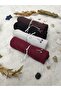 Combed Cotton Shawl Set of 4 Soft Textured Jersey Combed Cotton Shawl Set with Shawl Clip as a Gift (Bordo-Stone-Black-Acid Brown) - 4