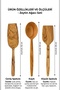 Kamptek Wooden Olive Wood 3-Piece Kitchen Set - Handmade Natural Spatula and Spoon Set - 2