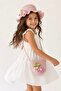 Gift Daisy Figured Girl's Straw Hat and Zippered Bag Set |   Summer Vacation and Beach Accessory Set - 2