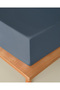 Novella Premium Cotton Textured King Size Fitted Sheet 180X200 cm Denim Blue - 3